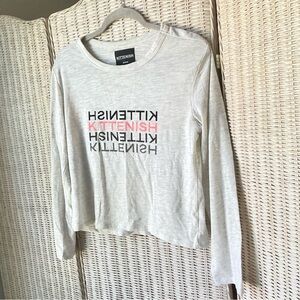 Kittenish Longsleeve Grey Tshirt - Size Medium